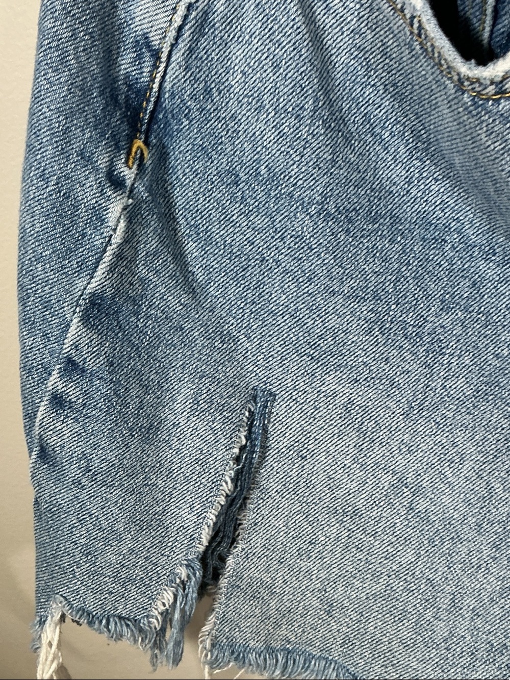 Forever 21 Light Blue Distressed Denim Cutoff Shorts - Picture 5 of 6